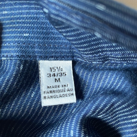 Calvin Klein baby blue dress shirt with faint white lines - Picture 3 of 3